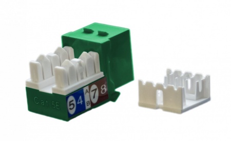 Вставка Keystone Jack RJ-45(8P8C), категория 5e, зеленая-0