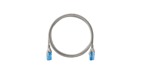 Коммутационный шнур NIKOMAX U/UTP 4 пары, Кат.6, LSZH нг(А)-HFLTx, серый, 1м, Slim Line-0