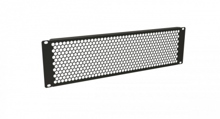 Фальшпанель в шкаф 19" 3U, перфорированная (RAL9005)-0