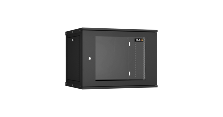 Настенный разборный шкаф Lite 19",9U,стекл.дверь,600х436х450мм,1 пара монтажных направл,RAL 9004-0