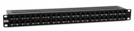 Патч-панель высокой плотности 19", 1U, 48 портов RJ-45, неэкранированная, категория 6A, Dual IDC-4