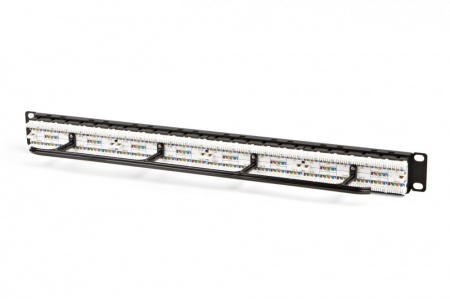 Патч-панель высокой плотности 19", 1U, 48 портов RJ-45, категория 6, Dual IDC-2