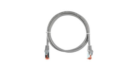 Коммутационный шнур NIKOMAX S/FTP 4 пары, Кат.6a, LSZH нг(А)-HFLTx, светло-серый, 1м, Essential-0