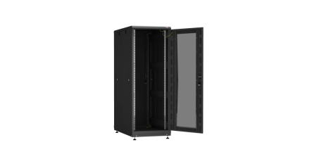 Напольный шкаф PRACTICAL, 19", 33U, перфорированная дверь, Ш800хВ1610хГ1000мм, разобранный, черный-1