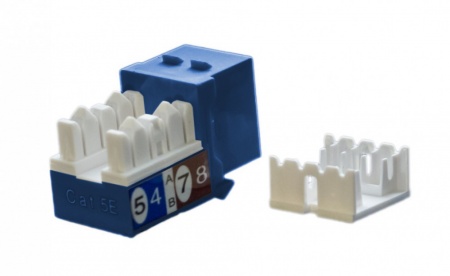 Вставка Keystone Jack RJ-45(8P8C), категория 5e, синяя-0