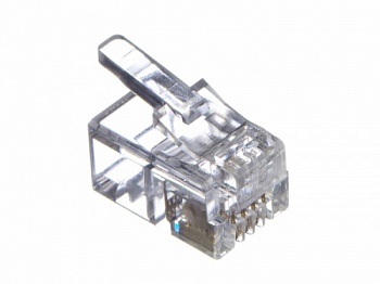 Коннектор RJ9 (4p4c), для телефонных трубок (нож с 2-мя зубцами), 100шт., NETKO Optima