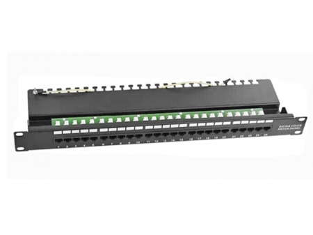 Патч-панель телефонная UTP, 19", 25 портов RJ45, cat.3, 1U, Krone Type, "SB"-0