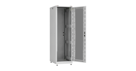 Напольный шкаф PRACTICAL, 19", 42U, перфорированная дверь, Ш600хВ2010хГ800мм, разобранный, серый-1