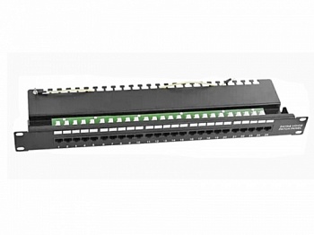 Патч-панель телефонная UTP, 1, 25 портов RJ45, cat.3, 1U, Krone Type, SB