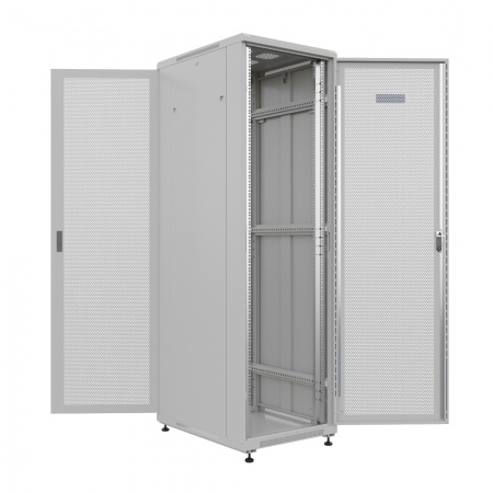 19" напольный шкаф "ПРЕМИУМ" 32U 600х800мм, передняя дверь перф.,задняя дверь перф., RAL 7035-4