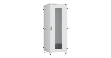 Напольный шкаф Lite 19",47U,стекл.дверь,мет.двухур.стенки,мет.задняя дверь,600х2264х1000,RAL7035-0