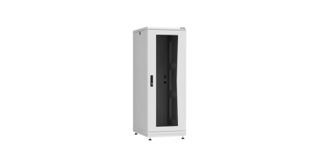 Напольный шкаф PRACTICAL, 19", 33U, стеклянная дверь, Ш600хВ1610хГ800мм, в разобранном виде, серый-0