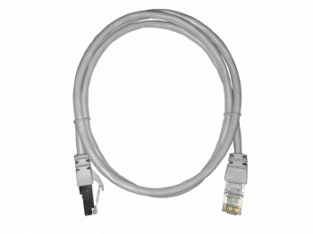 Патч-корд FTP4 cat.5е, 1.0м, BC, LSZH, серый, литой коннектор NETKO Optima