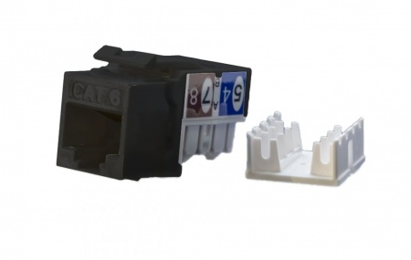 Вставка Keystone Jack RJ-45(8P8C), категория 6, черная-1