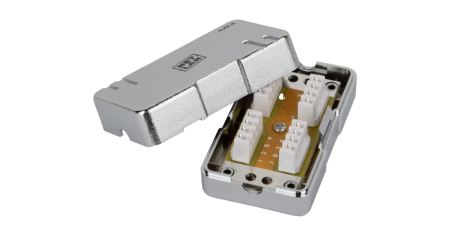 Кабельный соединитель NETLAN IDC-IDC, Кат.6 (Класс E), 250МГц, 110/KRONE, T568A/B, экранированный-1