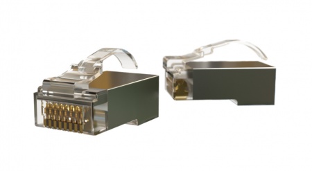 Коннектор RJ-45, Кат.5e, язычок Arch, экранированный, для одножильного и многожильного кабеля-0