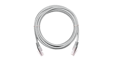 Коммутационный шнур NETLAN U/UTP 4 пары, Кат.5е, PVC нг(B), серый, 0,5м.-0