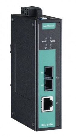 Промышленный медиаконвертер MOXA IMC-21GA-LX-SC-1