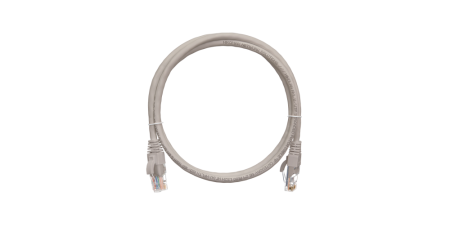 Коммутационный шнур NIKOMAX U/UTP 4 пары, Кат.5е, PVC нг(А), серый, 2м-0