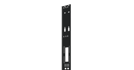 Лоток Zero-Unit для крепления аксессуаров с крепежом, 42U, RAL 9005-1