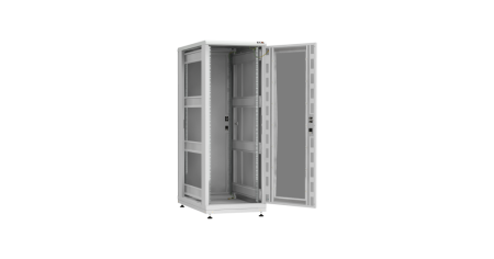 Напольный шкаф PRACTICAL, 19", 33U, перфорированная дверь, Ш800хВ1610хГ1000мм, разобранный, серый-1