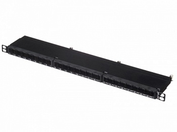 Патч-панель FTP, 19, 24 порта RJ45, cat.6а, 0,5U, Dual Type IDC, NETKO Expert СКС
