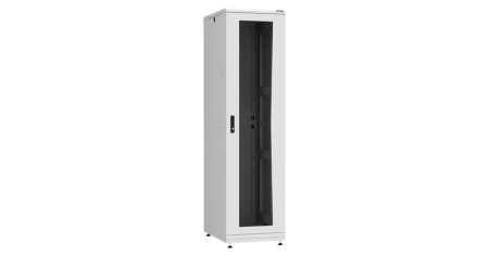 Напольный шкаф PRACTICAL, 19", 47U, стеклянная дверь, Ш600хВ2232хГ800мм, в разобранном виде, серый-0