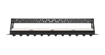 Коммутационная панель NIKOMAX 19", 2U, 48 угловых портов, Кат.6, неэкр., с органайзером, черная-1