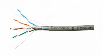 Кабель Skynet Premium FTP4 cat.5е, одножильный, 305м, Cu, Проходит Fluke тест, серый